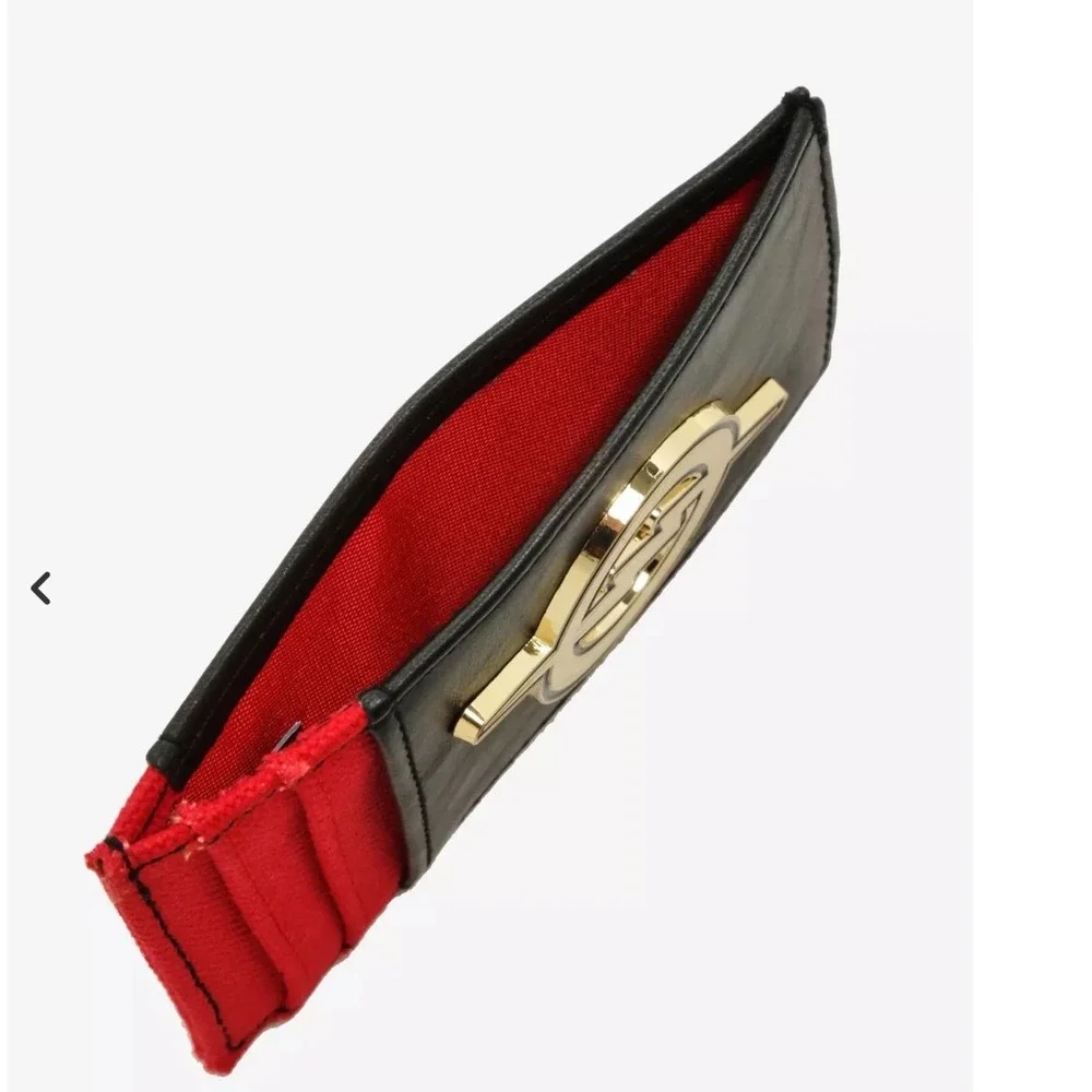 DC Comics The Flash Front Pocket Card Wallet Black Red Lightning Bolt Hot Topic